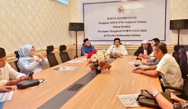 Persiapan Mengikuti Porwanas 2024, Pengurus SIWO PWI Sulsel Gelar Rakor dan Buka Puasa Bersama