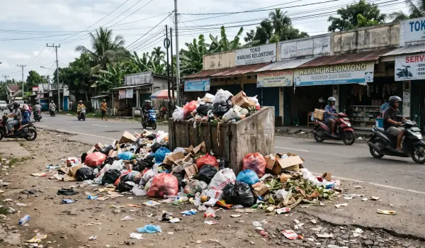 5 Mobil Sampah angkut Tiap Hari, Tumpukan sampah di Jalan Palantikang Takalar Tak Kunjung Habis